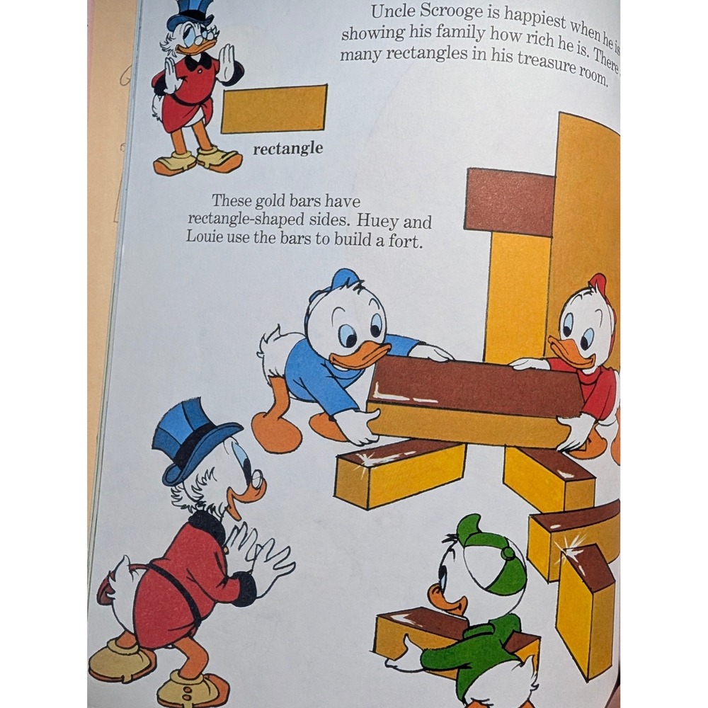 Vintage Walt Disney 3 Book Lot Mickey Meets Giant Donalds Big News Colors Shapes - Picture 11 of 12